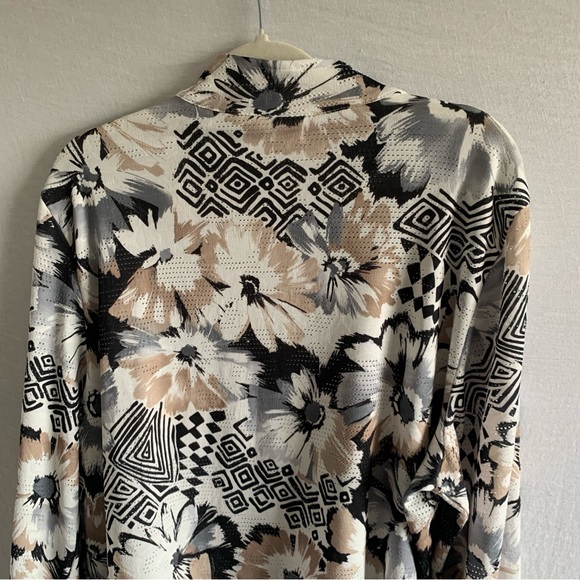 Alfred Dunner Floral Zip Up Sweater Size Large - Picture 7 of 12